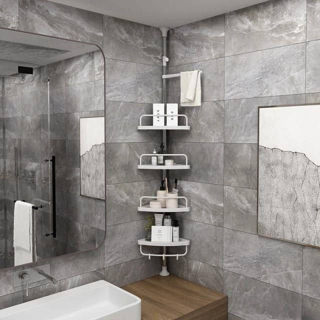 Rack Esquinero Para Baño 4 Niveles