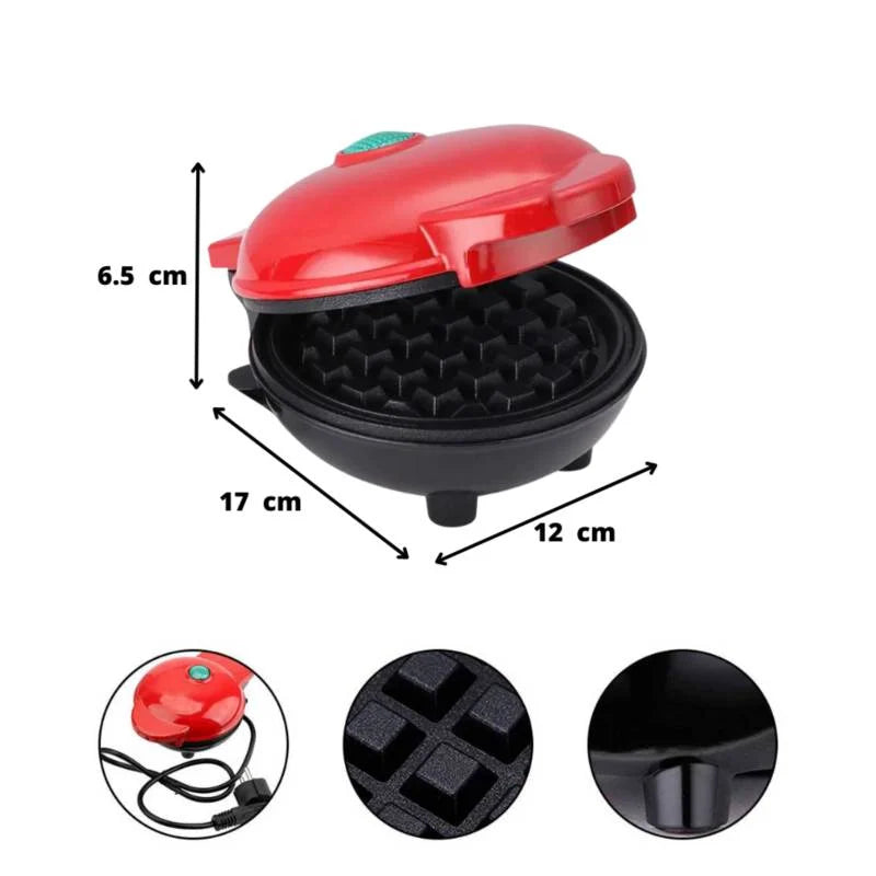 Mini Waflera Eléctrica Antiadherente